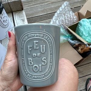 Containers only Diptyque FEU De Bois Scented Candle -empty jars And Boxes